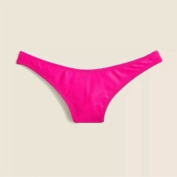 J. CREW Heritage 1989 High Leg Bikini Bottoms Fuchsia  *NEW* - Picture 1 of 3